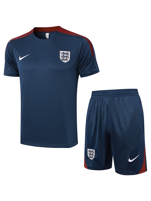 England training jersey men's navy uniform soccer sportswear football tops sports shirt 2024-2025